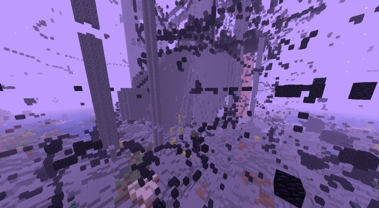 Pillars and craters at spawn